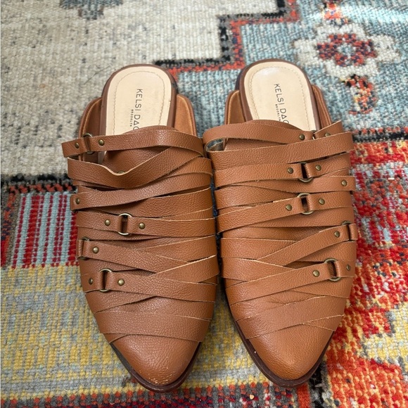 Kelsi Dagger Brooklyn Alchemy Strappy Leather Mule Size 7 - Picture 2 of 6